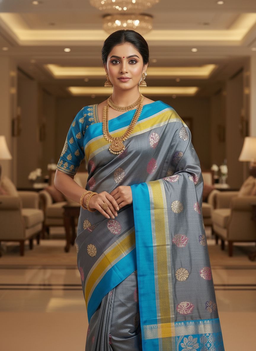 Parrot Green Pure Kancheepuram Silk Saree |AS-0066