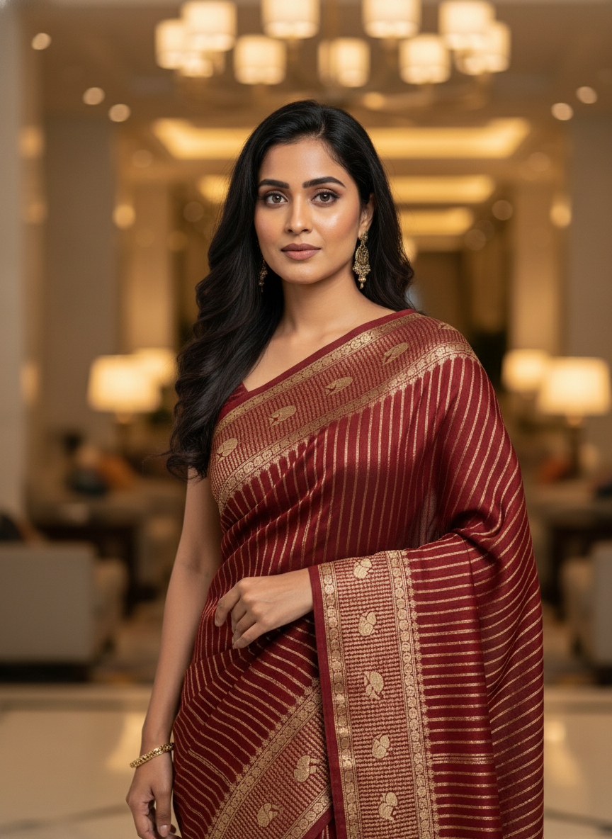 Rama green Silk Saree with Woven Border| AS-00241