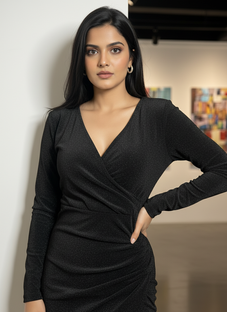 The Black comfort party Dress| AS-00184