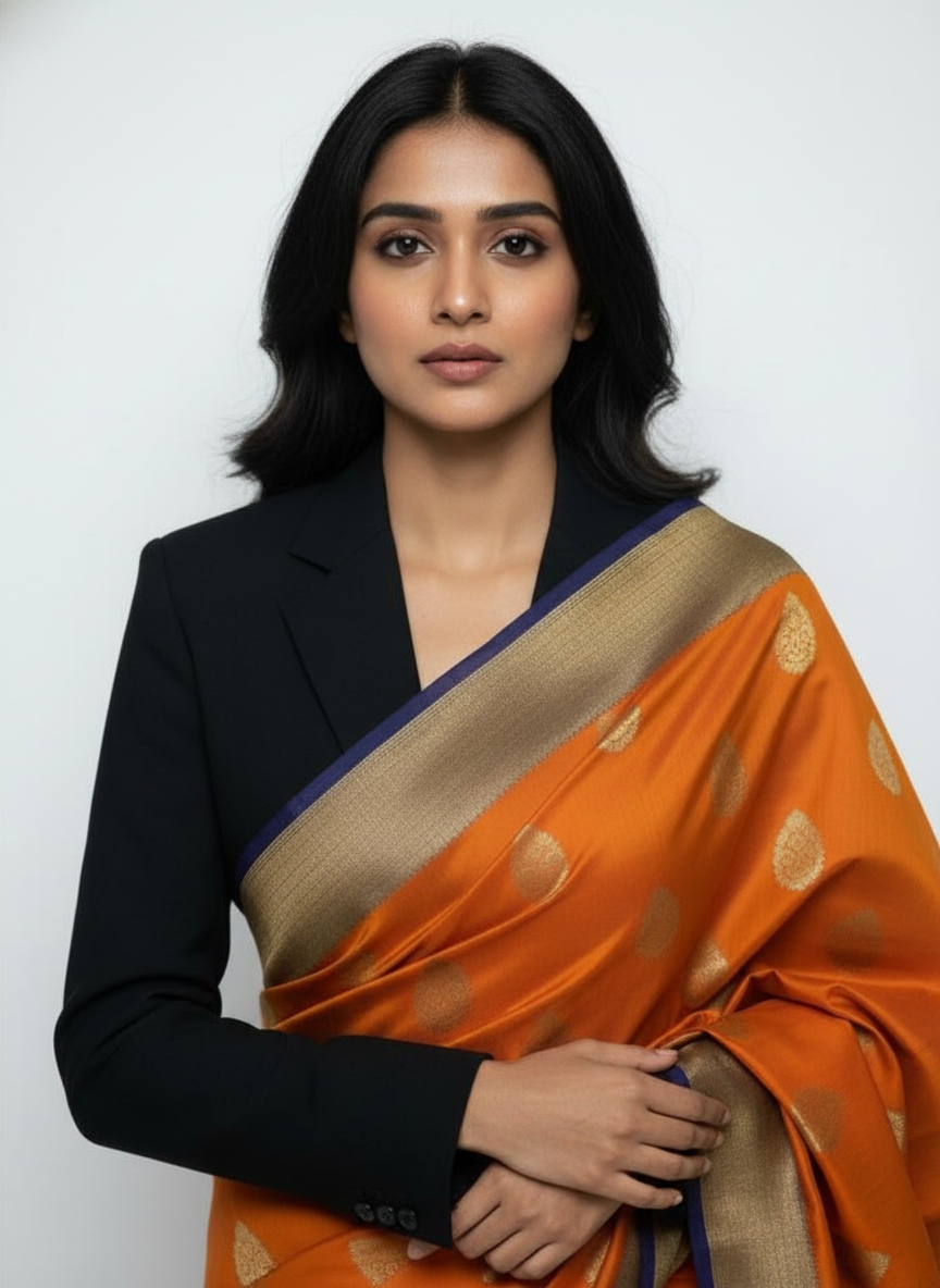 Silk Saree in  with Zari Border|AS-0058