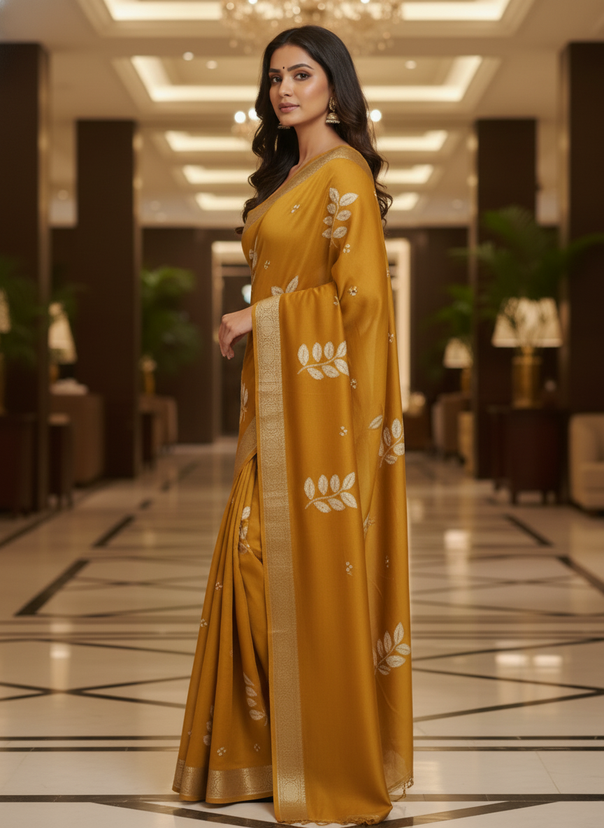 Wine Multicolor Saree with Pattern Print | AS-00115