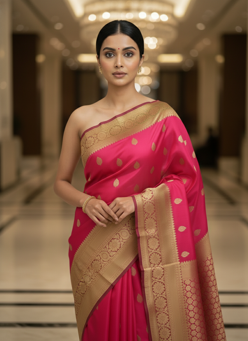 Pink  Pure Kancheepuram Silk Saree |AS-0087