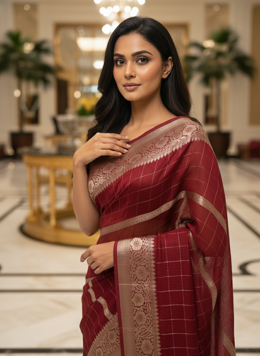 Parrot green  Silk Saree with Woven Border| AS-00242