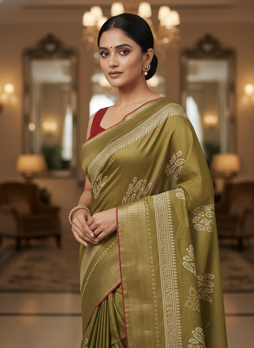 Elegant yellow Printed Soft chiffon Saree | AS-00100