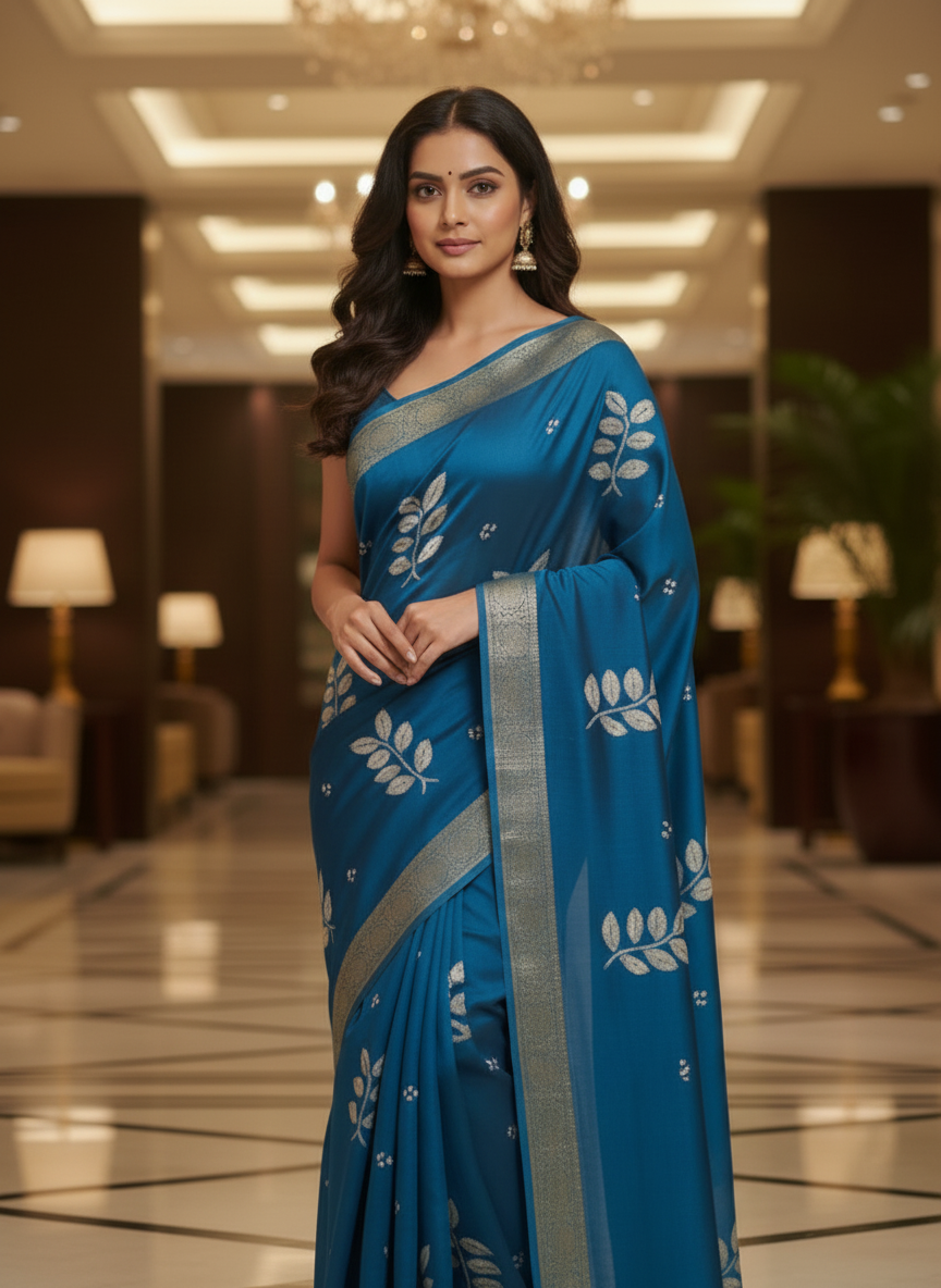 Wine Multicolor Saree with Pattern Print | AS-00115