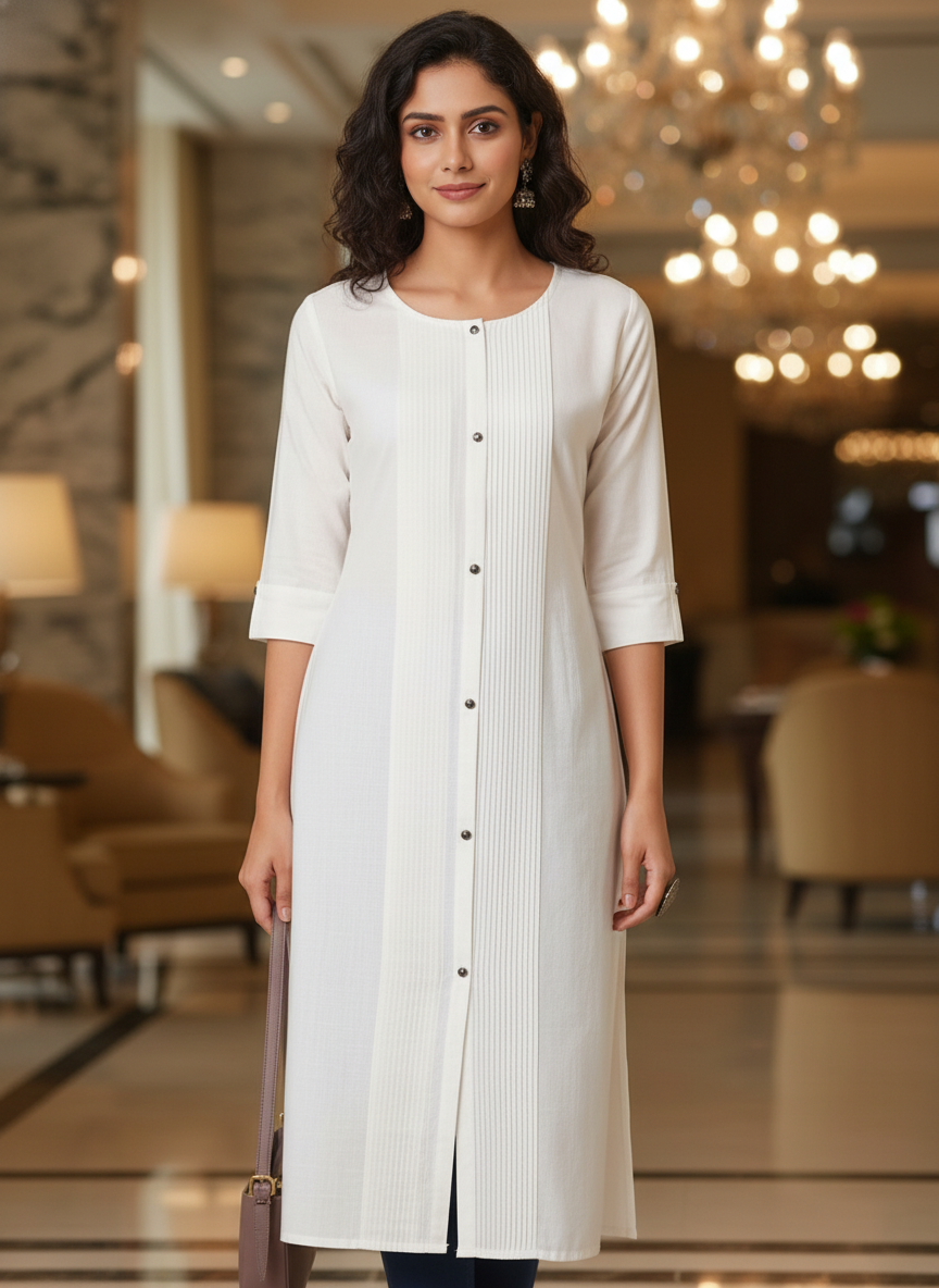 Red solid  straight cut kurta | AS-00168