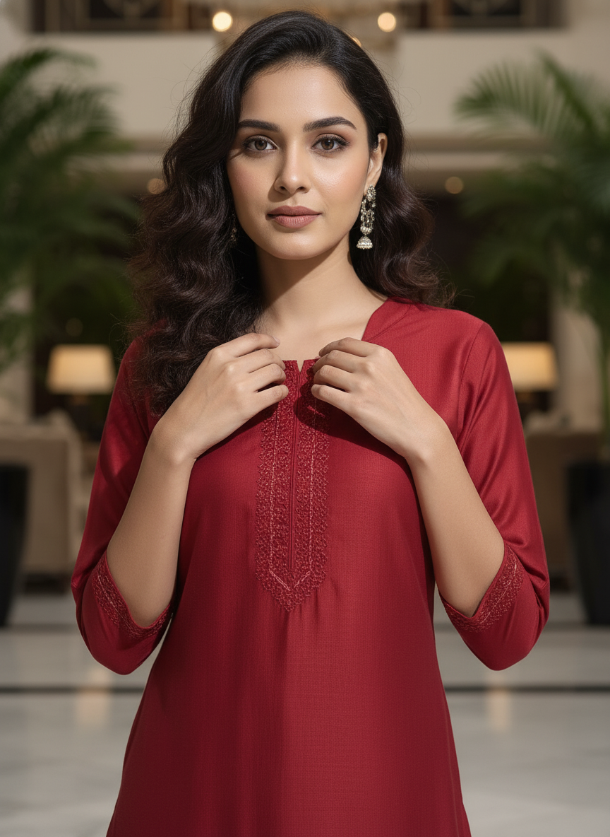 Mustard solid  straight cut kurta | AS-00166