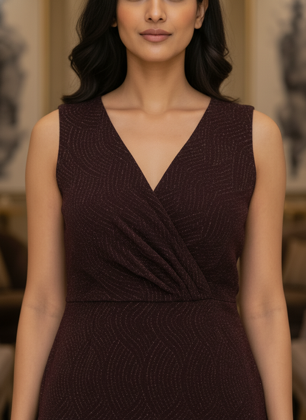 The Brown comfort party Dress| AS-00187