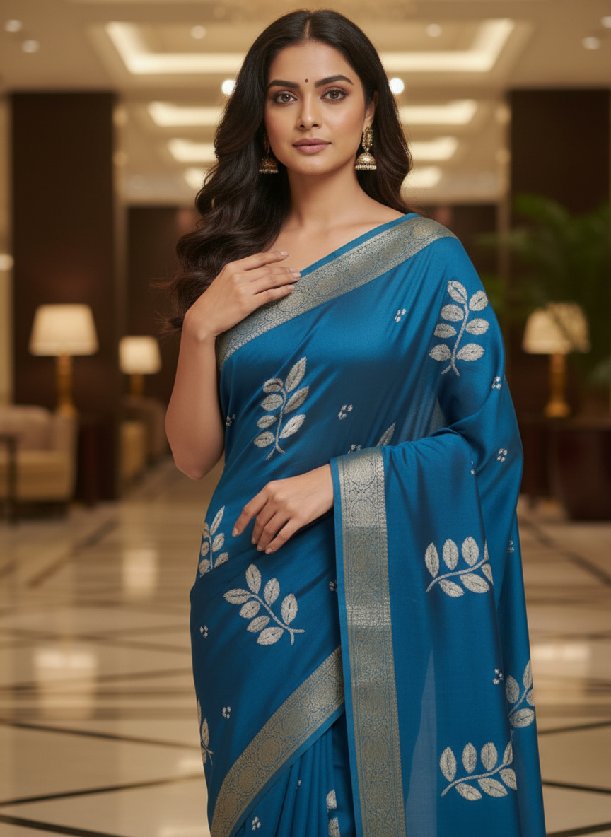 Wine Multicolor Saree with Pattern Print | AS-00115