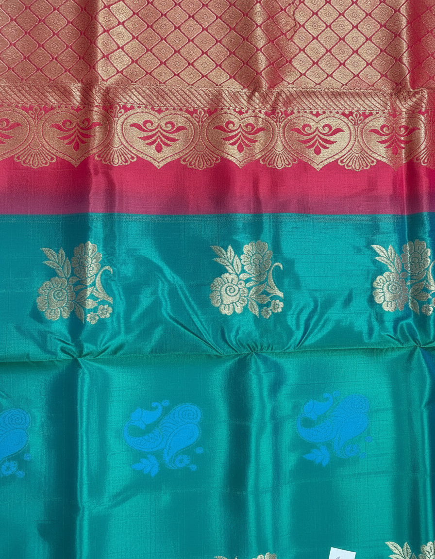 Silk Saree in  with Zari Border|AS-0060