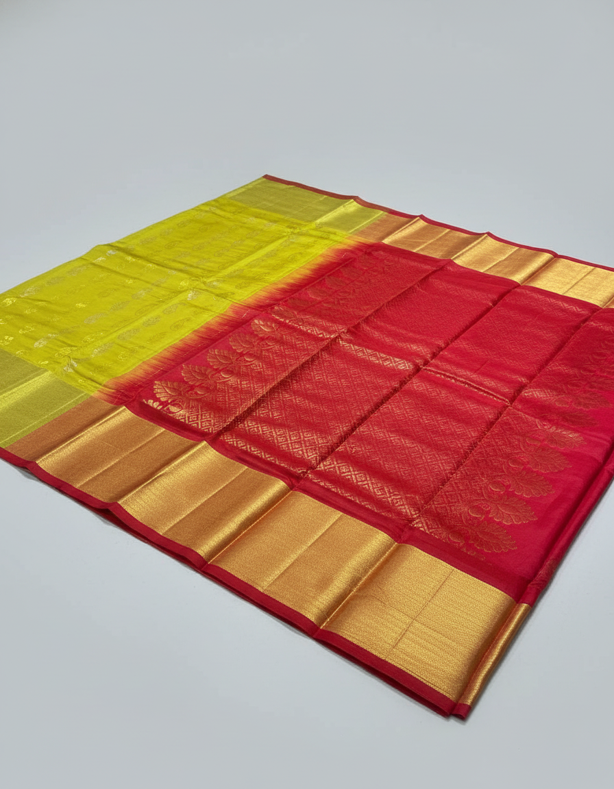 Parrot Green Pure Kancheepuram Silk Saree |AS-0074