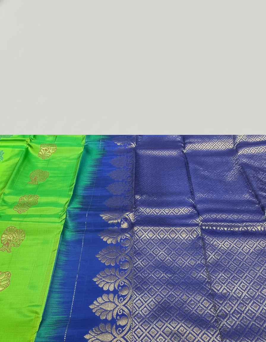 Green Pure Kancheepuram Silk Saree |AS-0069