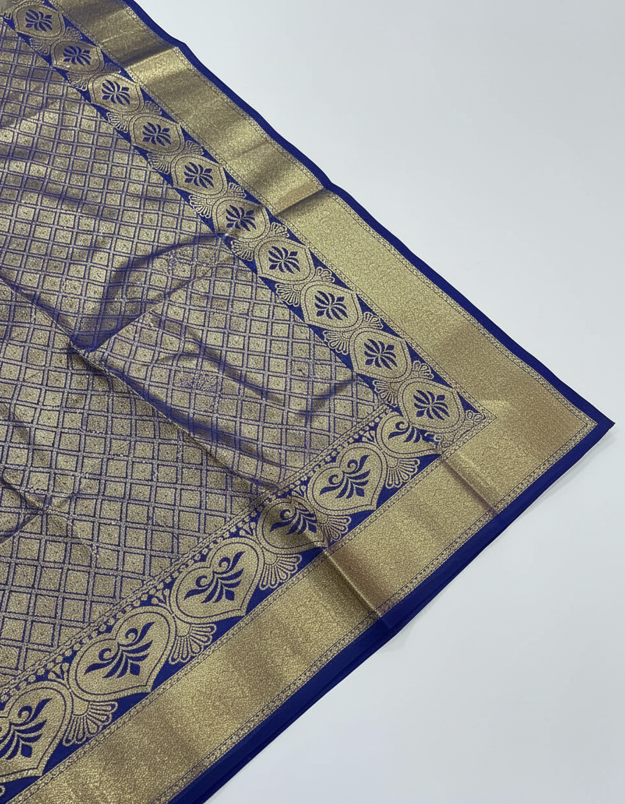 Silk Saree in  with Zari Border|AS-0058