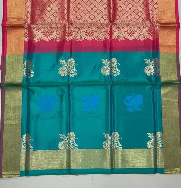 Silk Saree in  with Zari Border|AS-0060