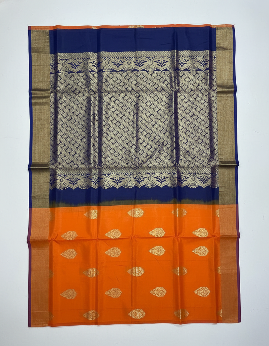 Silk Saree in  with Zari Border|AS-0058