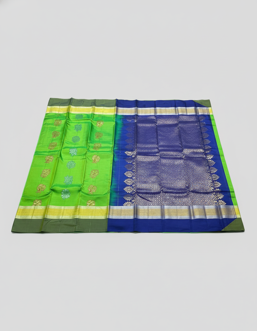 Green Pure Kancheepuram Silk Saree |AS-0069