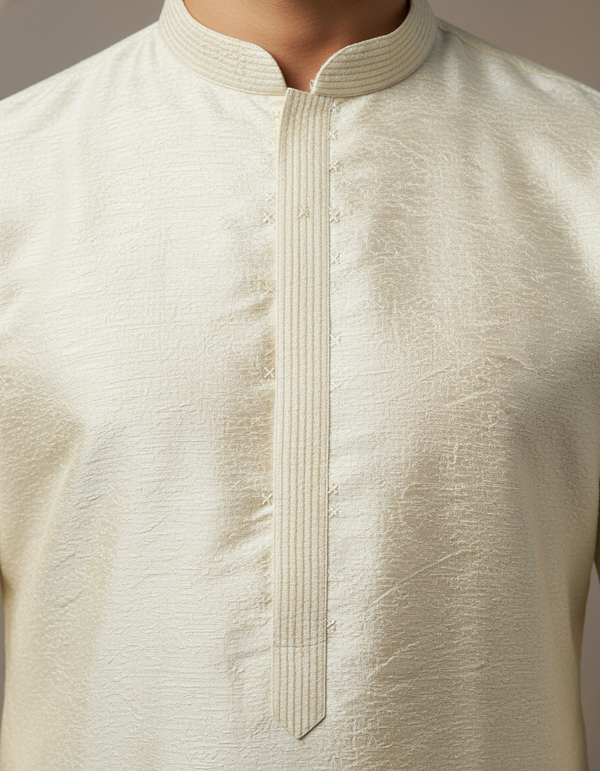 Beige Chikankari Elegance Kurta Pajama| AS-M02