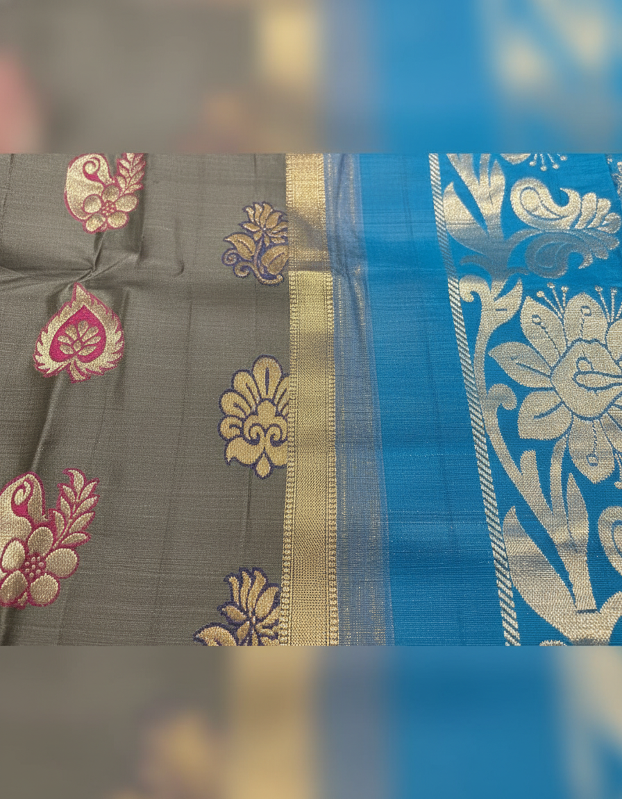 Parrot Green Pure Kancheepuram Silk Saree |AS-0066