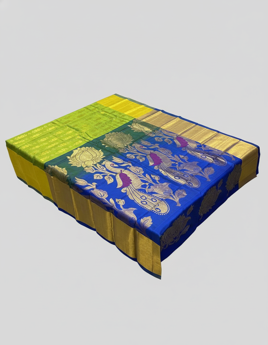 Green Pure Kancheepuram Silk Saree |AS-0073