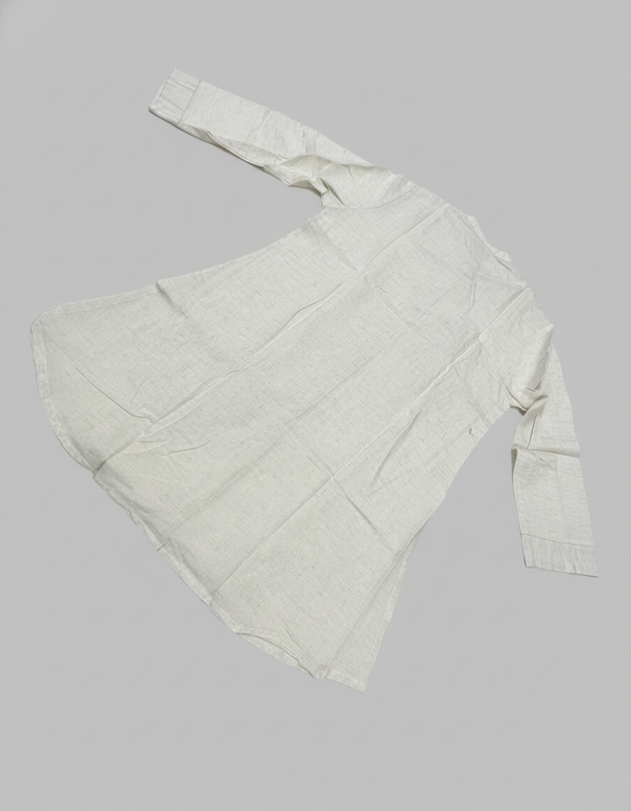 Cream New Summer Cotton Regular Fit Top|AS-00165