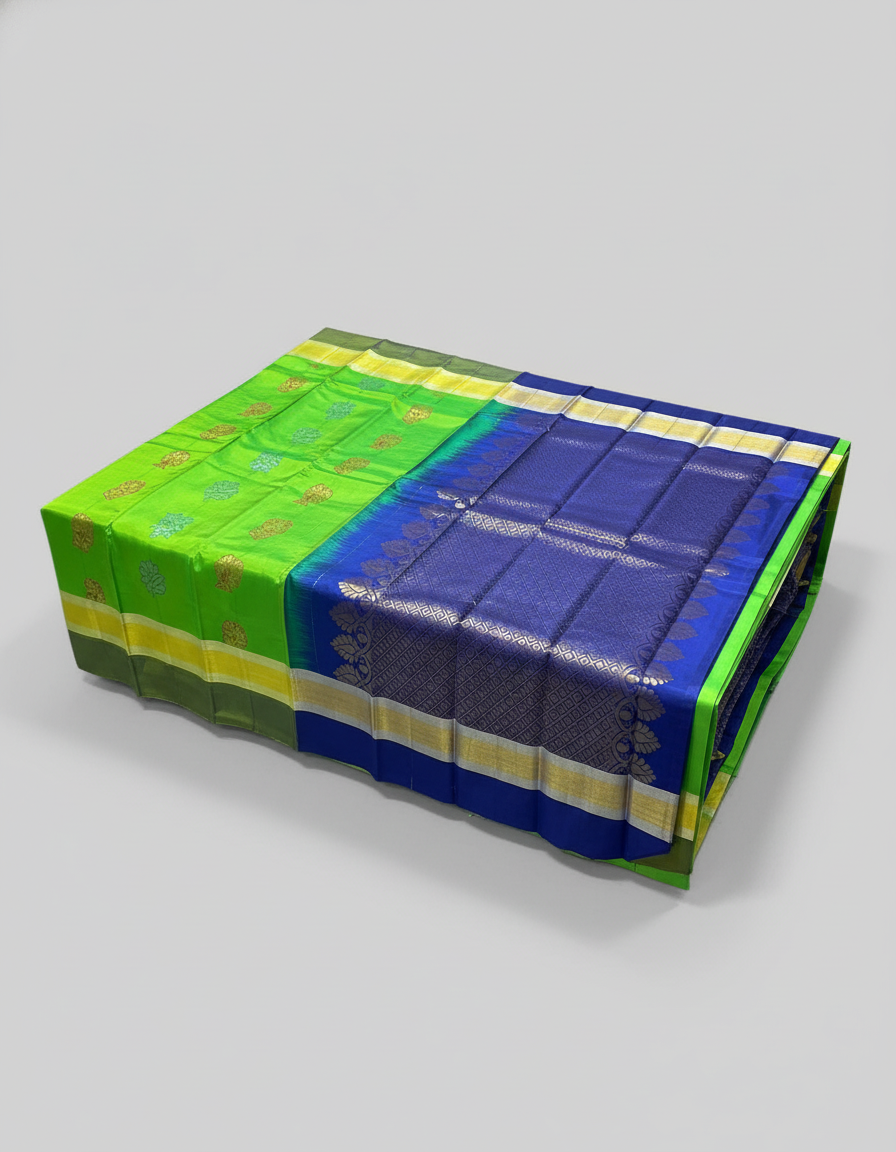 Green Pure Kancheepuram Silk Saree |AS-0069