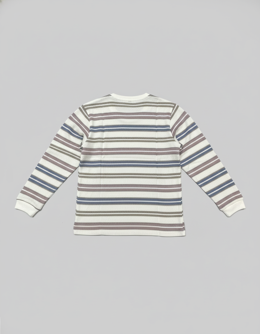 Boys' Soft Striped Long-Sleeve Tee | 5077