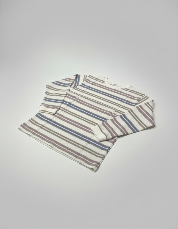 Boys' Soft Striped Long-Sleeve Tee | 5077