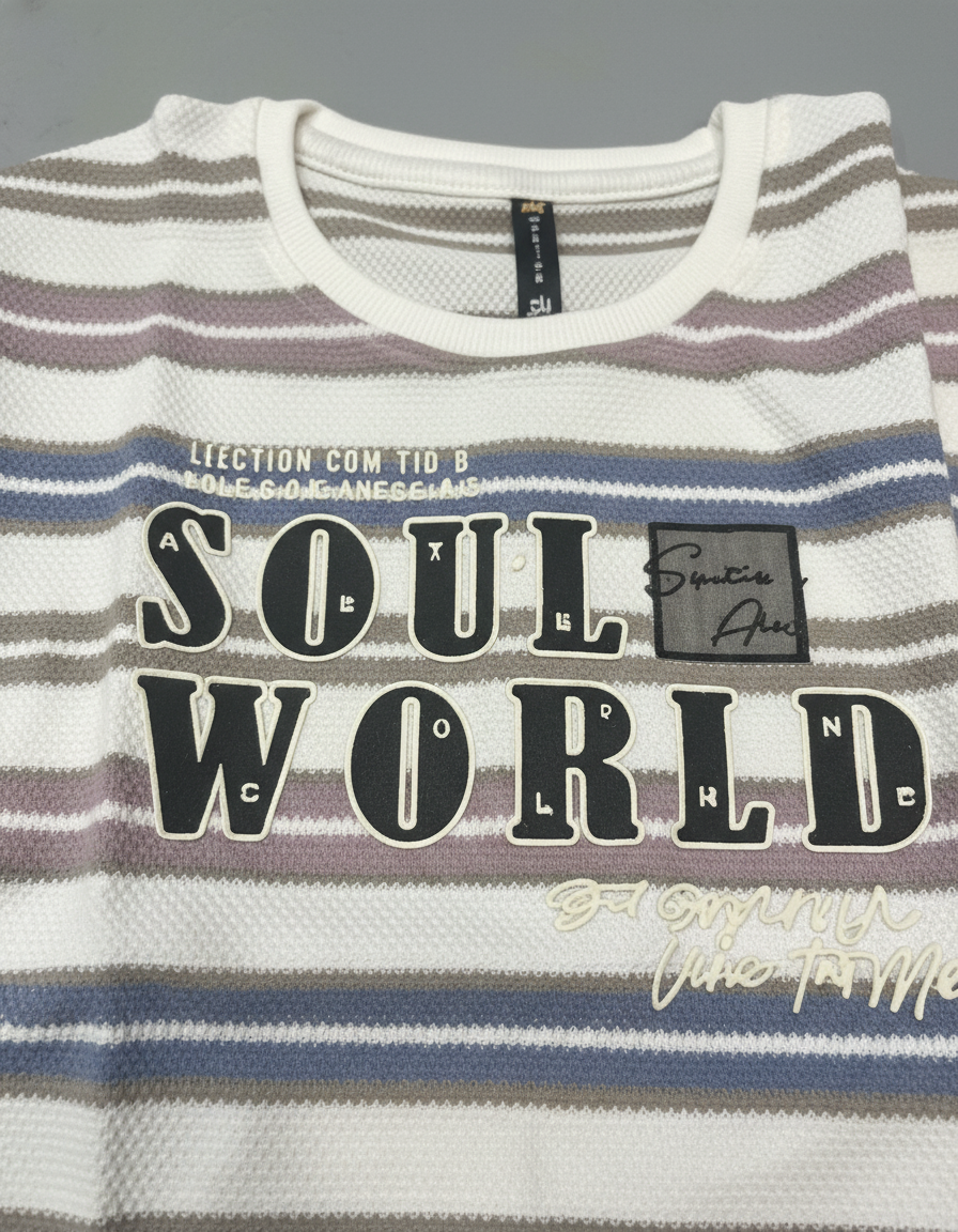 Boys' Soft Striped Long-Sleeve Tee | 5077
