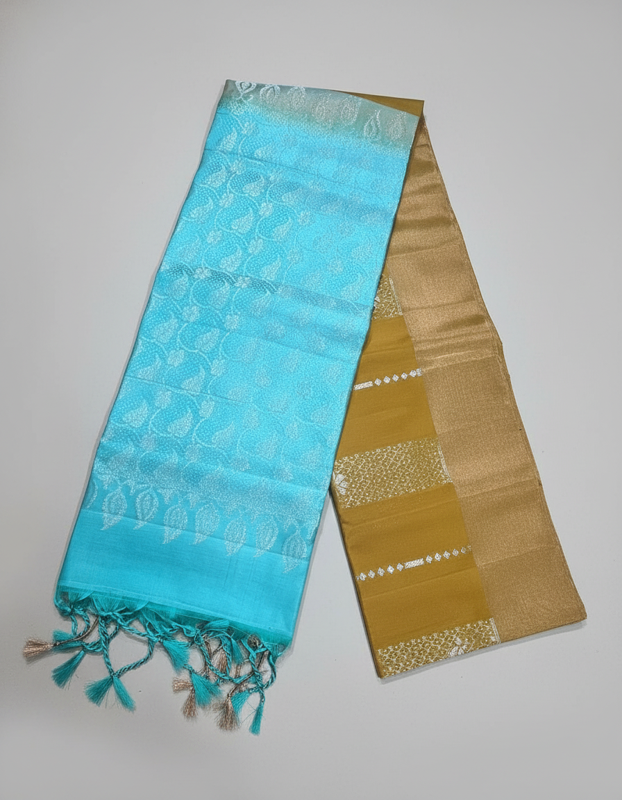 Yellow Handloom Silk Saree with Zari Border| AS-001