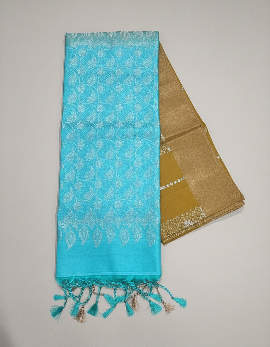 Yellow Handloom Silk Saree with Zari Border| AS-001