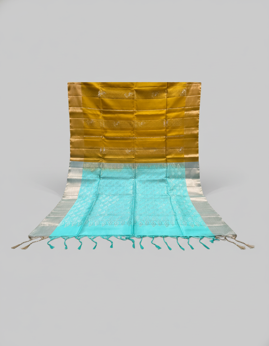 Yellow Handloom Silk Saree with Zari Border| AS-001