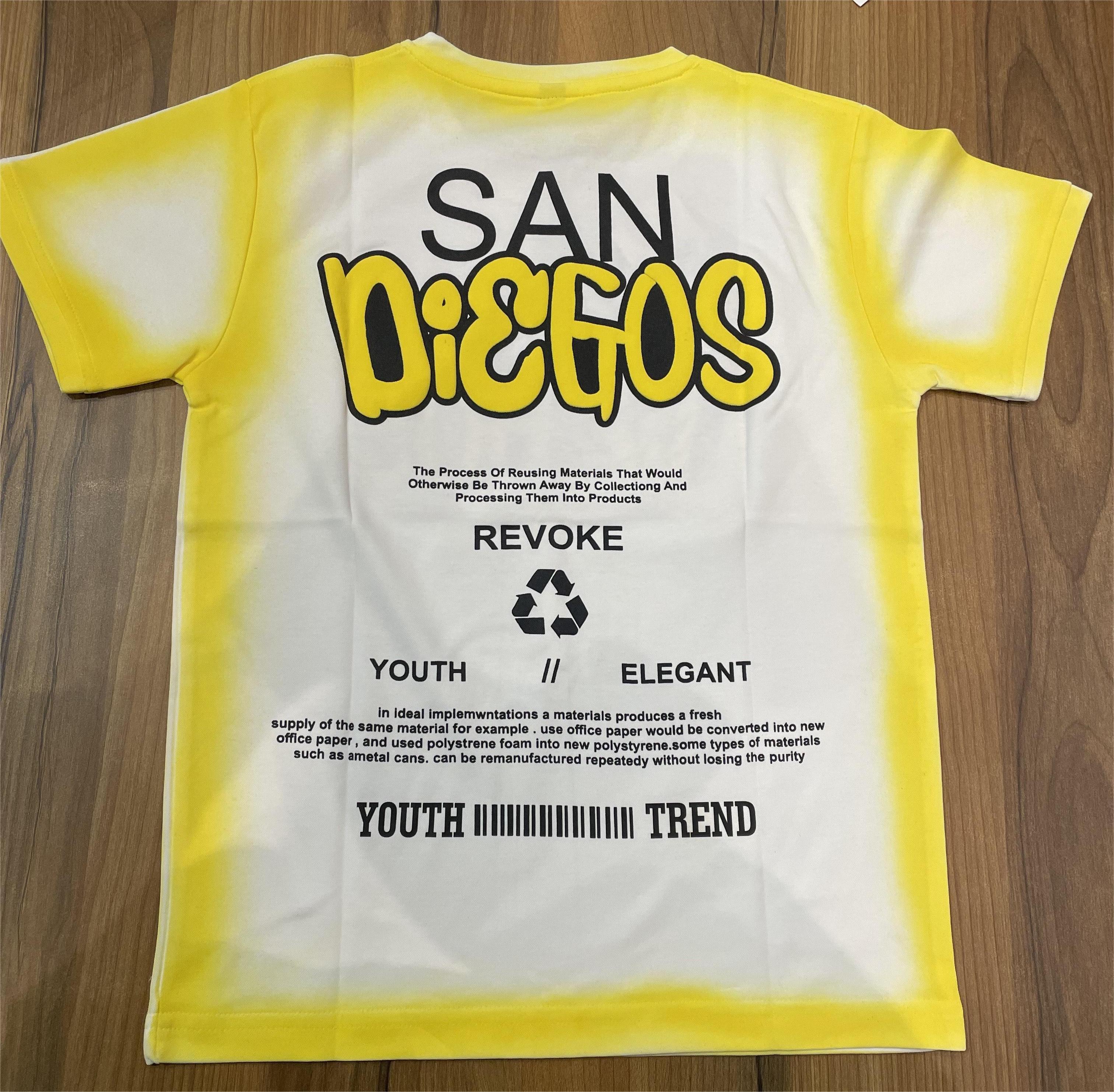 Bold Yellow Tie-Dye Graphic T-Shirt | 5092