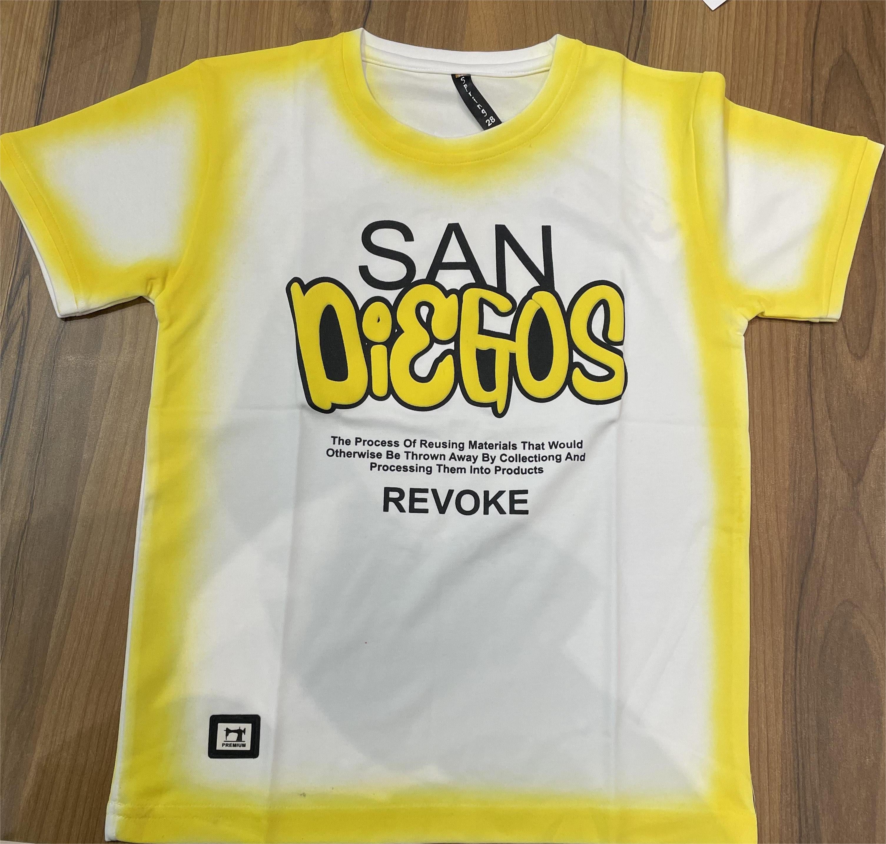 Bold Yellow Tie-Dye Graphic T-Shirt | 5092